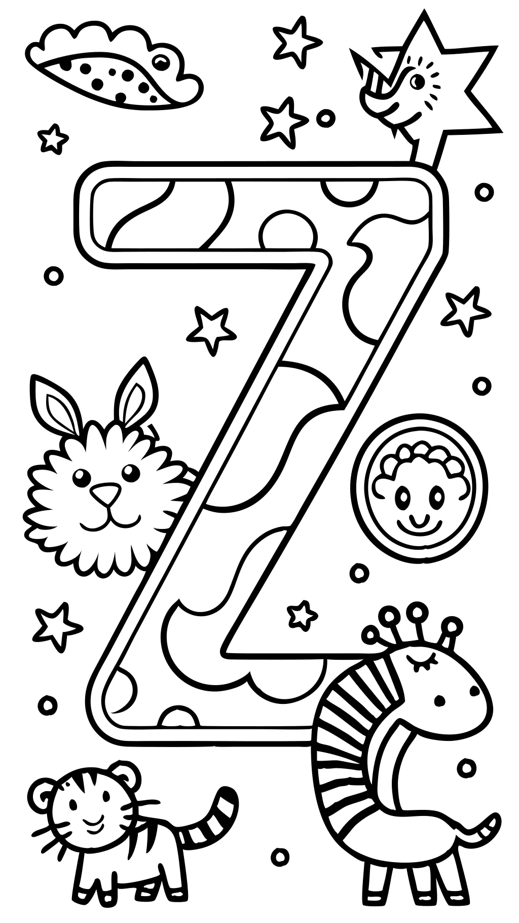 letter z coloring pages